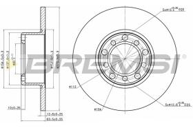 BREMSI CD6008S - B. DISC FRONT DIA.273 SOLID MERCED 220 D