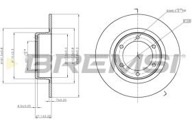 BREMSI CD6011S - B. DISC FRONT DIA.244 SOLID CITROEN 2CV