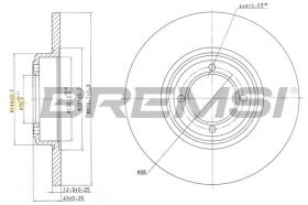 BREMSI CD6012S - B. DISC FRONT DIA.273 SOLID PEUGEOT 305