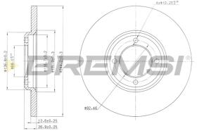 BREMSI CD6023S - B. DISC FRONT DIA.248 SOLID FORD CAPRI