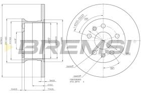 BREMSI CD6033S - B. DISC FRONT DIA.278 SOLID VW TRANSPORT