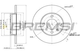 BREMSI CD6042S - B. DISC FRONT DIA.239 SOLID AUDI 80