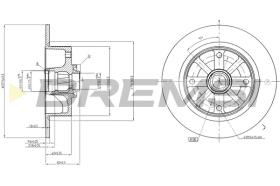 BREMSI CD6043S - B. DISC FRONT DIA.278 SOLID VW 1500