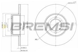 BREMSI CD6054S - B. DISC FRONT DIA.246 SOLID OPEL KADETT