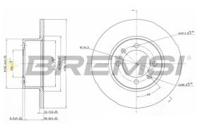 BREMSI CD6056S - B. DISC FRONT DIA.280 SOLID ROVER A60