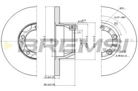 BREMSI CD6058S - B. DISC FRONT DIA.281 SOLID VW LT 28-35