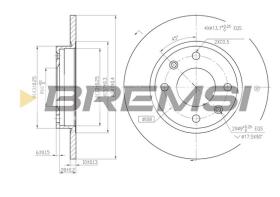 BREMSI CD6059S - B. DISC FRONT DIA.247 SOLID CITROEN AX