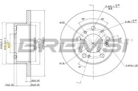 BREMSI CD6063S - B. DISC FRONT DIA.256 SOLID CITROEN C25