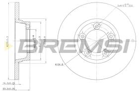 BREMSI CD6065S - B. DISC FRONT DIA.276 SOLID LDV 400