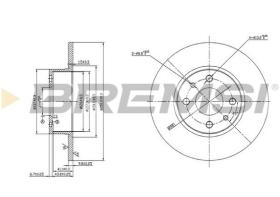 BREMSI CD6066S - B. DISC REAR DIA.251 5 SOLID ALFA R 164