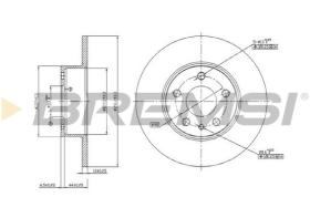 BREMSI CD6067S - B. DISC REAR DIA.251 SOLID ALFA 147