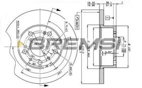 BREMSI CD6069S - B. DISC FRONT DIA.290 SOLID CITROEN C25