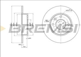 BREMSI CD6070S - B. DISC FRONT DIA.238 SOLID RENAULT CLIO