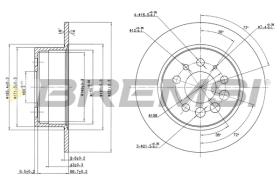 BREMSI CD6080S - B. DISC REAR DIA.281 SOLID VOLVO 240