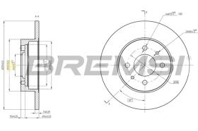 BREMSI CD6081S - B. DISC FRONT DIA.251 SOLID FIAT 132