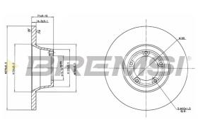 BREMSI CD6084S - B. DISC FRONT DIA.270 SOLID FORD TRANSIT