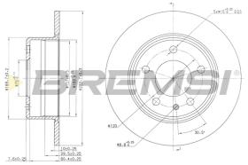 BREMSI CD6086S - B. DISC REAR DIA.280 SOLID BMW 730