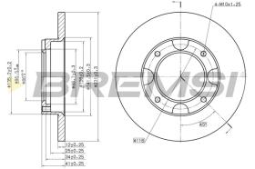 BREMSI CD6087S - B. DISC FRONT DIA.231 SOLID HONDA ACCORD