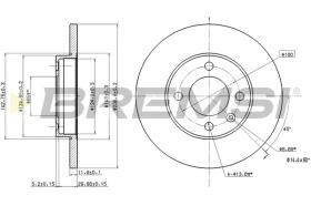 BREMSI CD6103S - B. DISC FRONT DIA.239 SOLID SEAT IBIZA