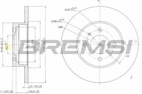 BREMSI CD6109S - B. DISC FRONT DIA.257 SOLID FIAT RITMO