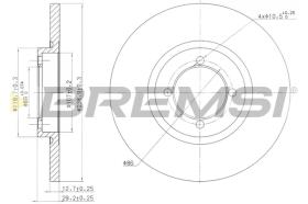 BREMSI CD6115S - B. DISC FRONT DIA.239 SOLID VOLVO 340