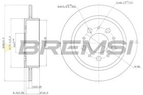 BREMSI CD6241S - B. DISC REAR DIA.265 SOLID VOLVO 740