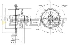 BREMSI CD6242S - B. DISC REAR DIA.261 SOLID OPEL CALIBRA