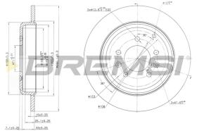 BREMSI CD6245S - B. DISC REAR DIA.290 SOLID PEUGEOT 605