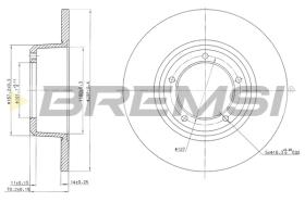 BREMSI CD6246S - B. DISC FRONT DIA.298 SOLID LAND ROVER D