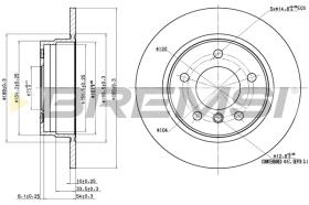 BREMSI CD6249S - B. DISC REAR DIA.280 SOLID BMW 318