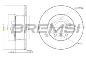 BREMSI CD6250S - B. DISC FRONT DIA.303 SOLID MERCED 250GD