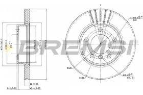 BREMSI CD6258V - B. DISC FRONT DIA.286 VENT. BMW 320