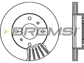 BREMSI CD6260V - B. DISC FRONT DIA.256 VENT. NISSAN ALMER