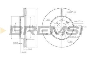 BREMSI CD6261V - B. DISC FRONT DIA.262 VENT. ROVER 400