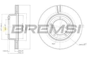 BREMSI CD6262V - B. DISC REAR DIA.298 VENT. LAND R DEFEND