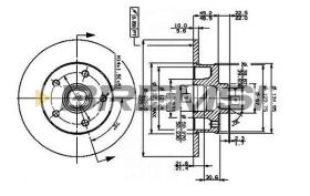 BREMSI CD6266S - B. DISC REAR DIA.226 SOLID VW GOLF