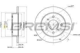 BREMSI CD6267S - B. DISC REAR DIA.258 SOLID NISSAN ALMERA