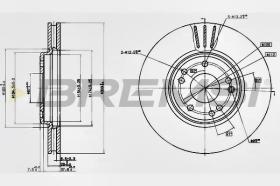 BREMSI CD6268V - B. DISC FRONT DIA.300 VENT. MERCED SL 28