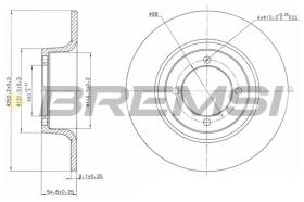 BREMSI CD6274S - B. DISC FRONT DIA.252 SOLID SKODA 105