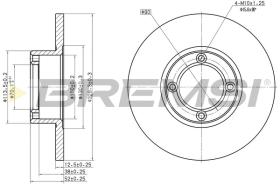 BREMSI CD6278S - B. DISC FRONT DIA.230 SOLID SUBARU LEONE