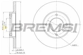 BREMSI CD6282S - B. DISC FRONT DIA.240 SOLID AUSTIN MAEST