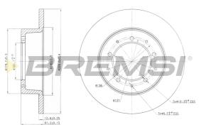 BREMSI CD6283S - B. DISC REAR DIA.290 SOLID LAND R DEFEND