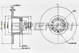 BREMSI CD6286S - B. DISC FRONT DIA.213 SOLID ROVER MINI