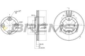 BREMSI CD6290V - B. DISC FRONT DIA.232 VENT. NISSAN STANZ