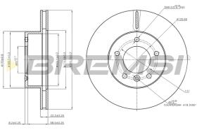 BREMSI CD6295V - B. DISC FRONT DIA.295 VENT. JAGUAR XJ