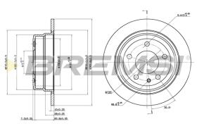 BREMSI CD6303S - B. DISC REAR DIA.284 SOLID BMW 735 I