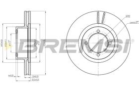 BREMSI CD6305V - B. DISC FRONT DIA.246 VENT. OPEL REKORD