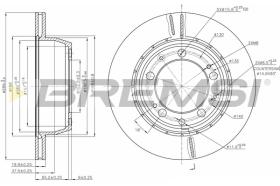 BREMSI CD6314V - B. DISC REAR DIA.289 VENT. PORSCHE 924