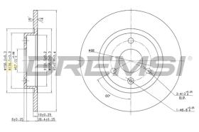 BREMSI CD6316S - B. DISC FRONT DIA.247 SOLID CITROEN AX