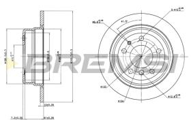 BREMSI CD6317S - B. DISC REAR DIA.300 SOLID BMW 730 I